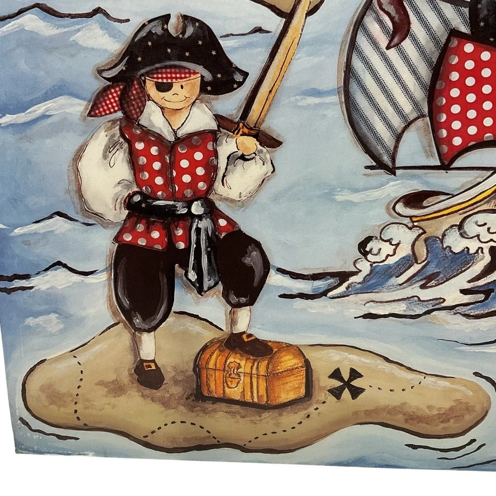 Lane Dee Signs Pirates Aboard Ship Rectangle Wall Plaque 15.25